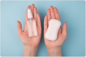 hand sanitizer and hand wash