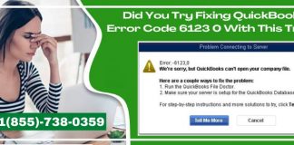 QuickBooks Error Code 6123 0