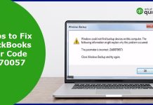 Fix QuickBooks Error Code 80070057 Featured Image